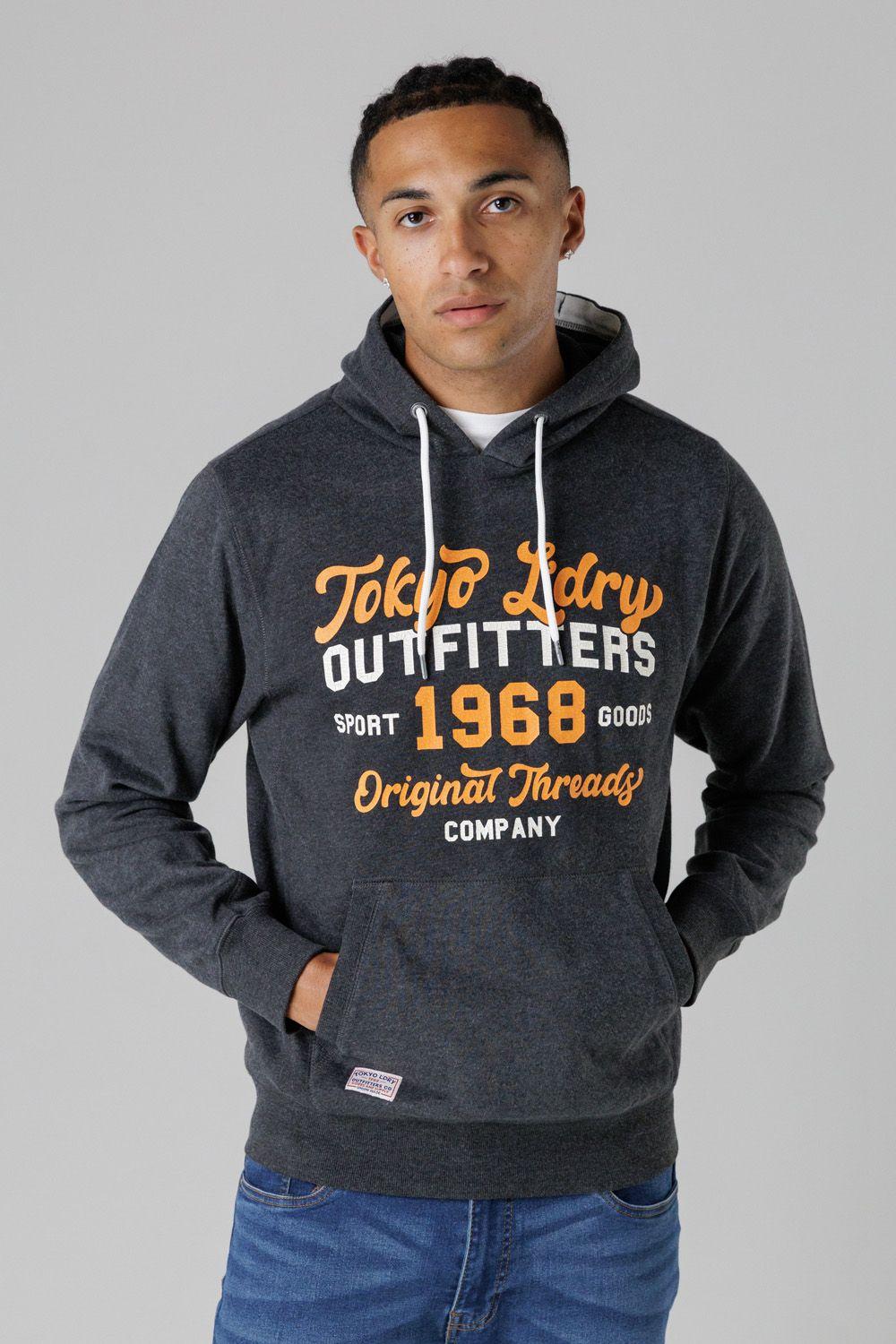 Cotton Blend Drawcord Hoody by TOKYO LAUNDRY