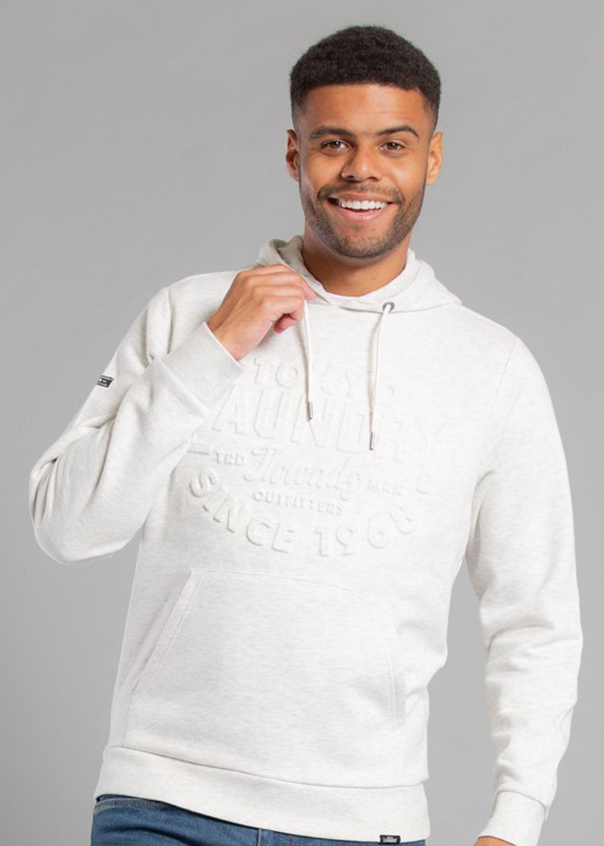 Cotton Blend Embossed Drawstring Hoody by TOKYO LAUNDRY