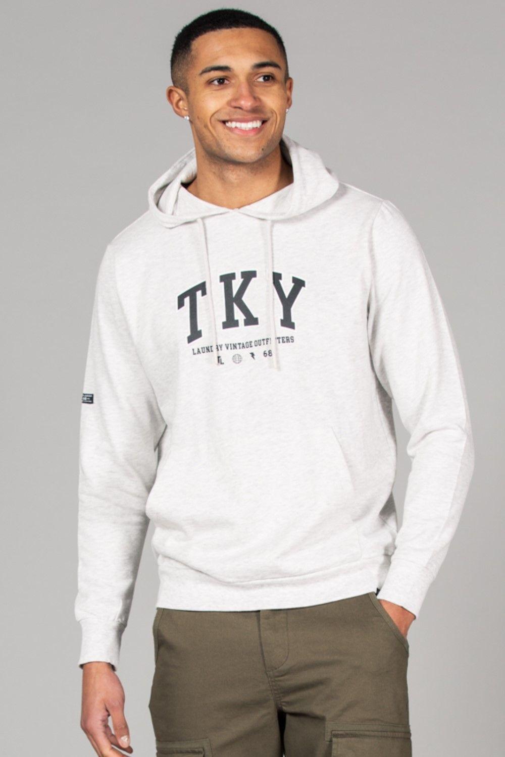 Cotton Blend Hoody with Branding Print by TOKYO LAUNDRY