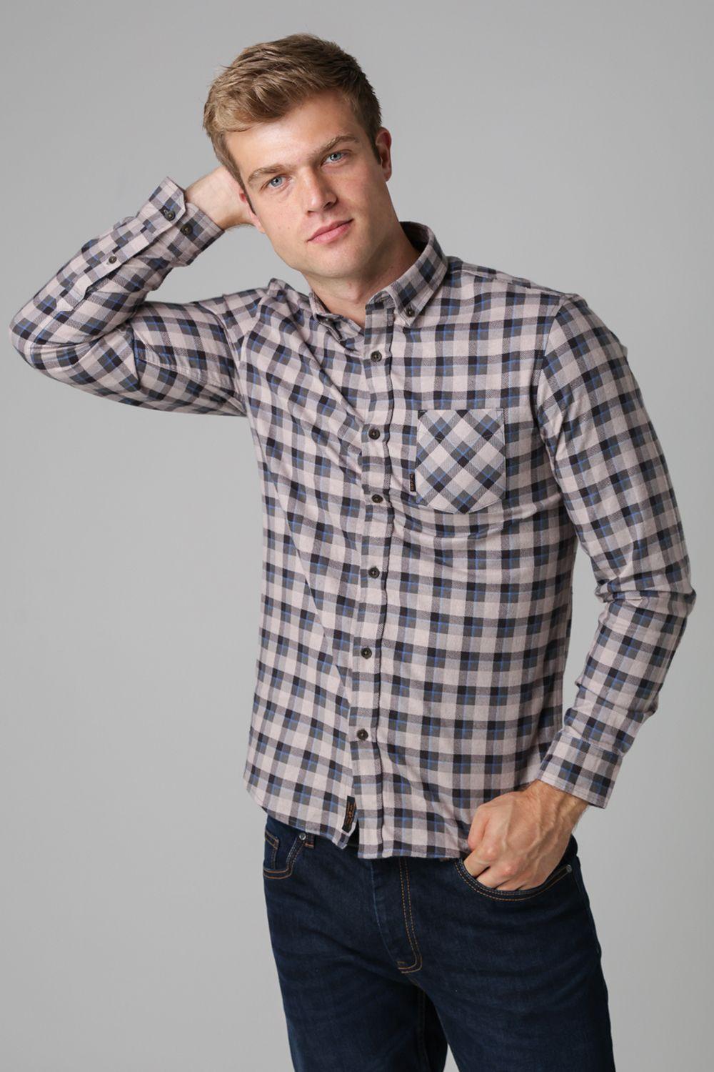 Cotton Check Long Sleeve Shirt by TOKYO LAUNDRY
