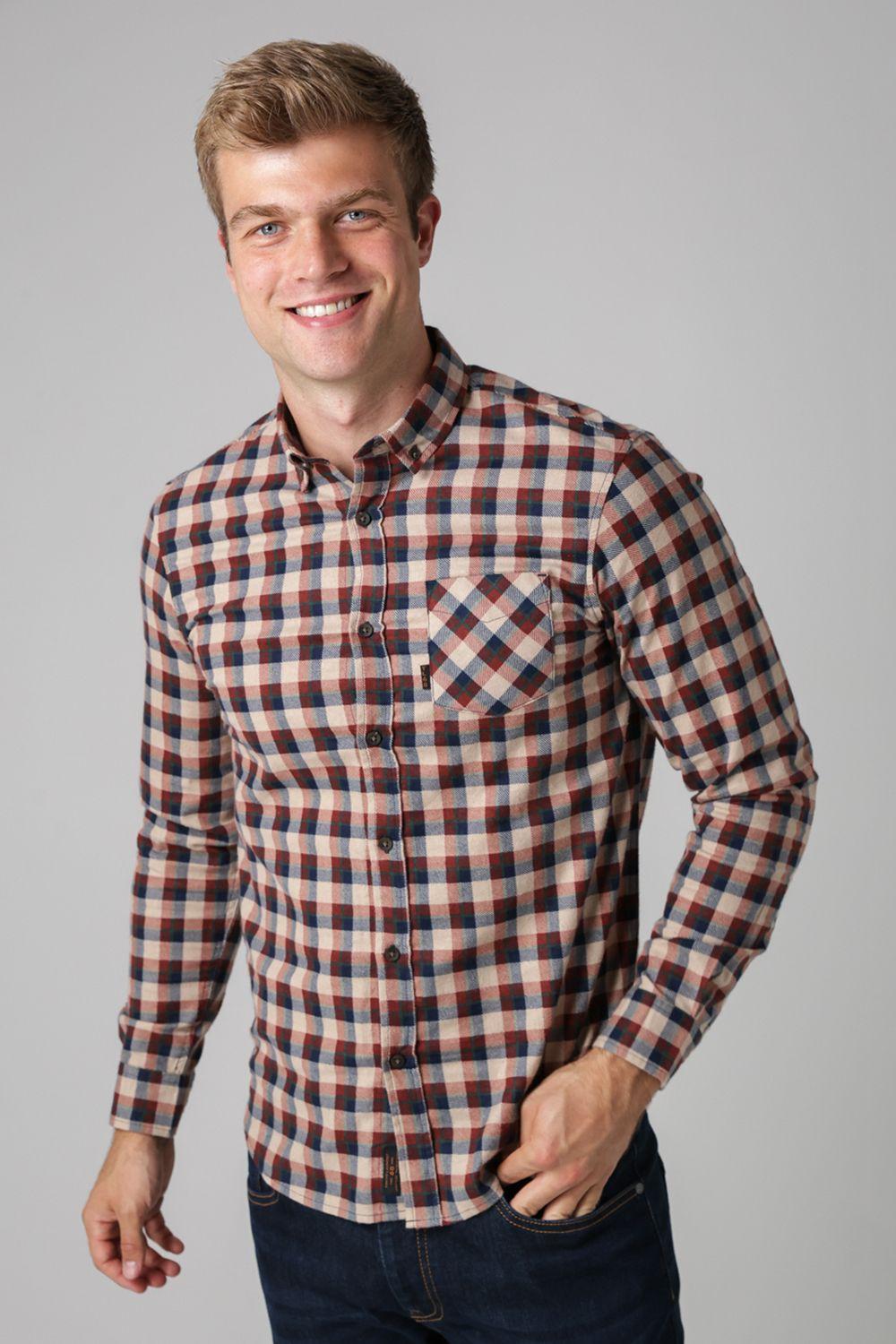 Cotton Check Long Sleeve Shirt by TOKYO LAUNDRY