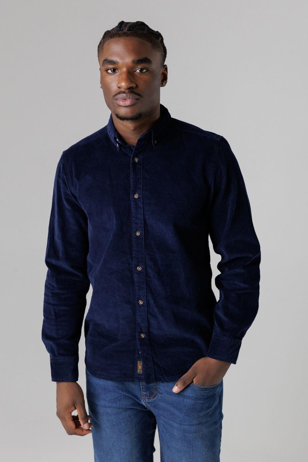 Cotton Long Sleeve Corduroy Button-up Shirt by TOKYO LAUNDRY
