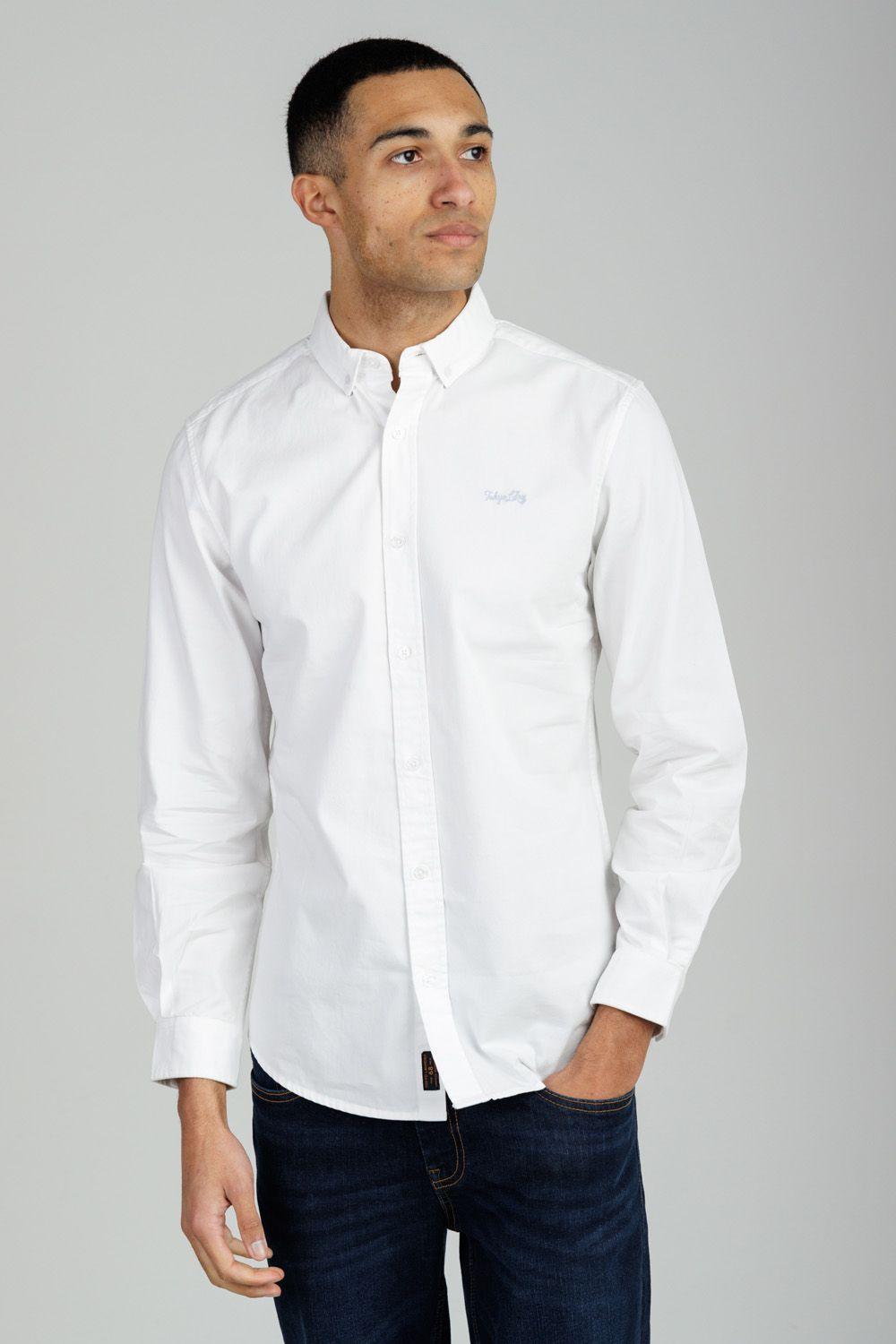Cotton Oxford Long Sleeve Shirt by TOKYO LAUNDRY