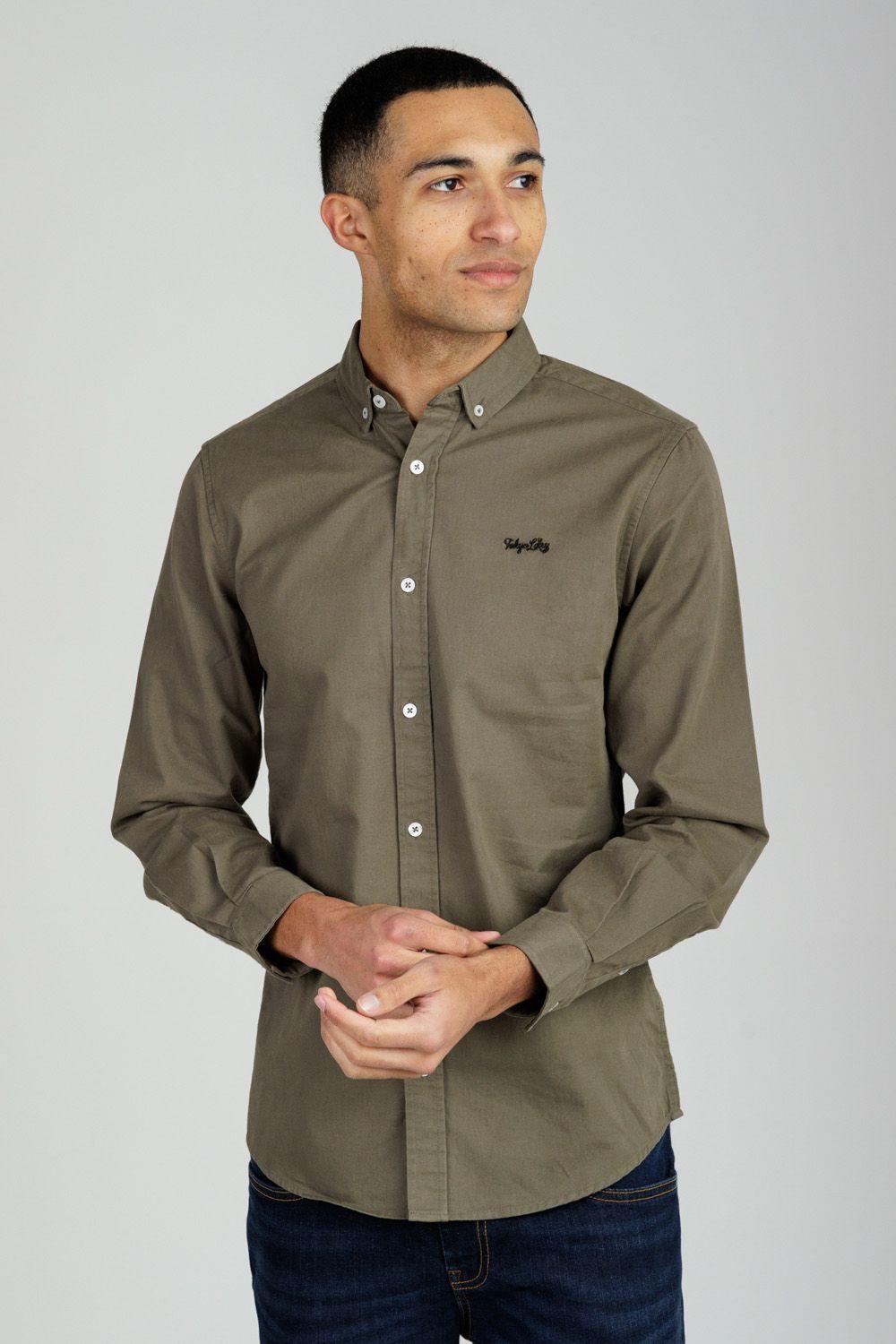 Cotton Oxford Long Sleeve Shirt by TOKYO LAUNDRY