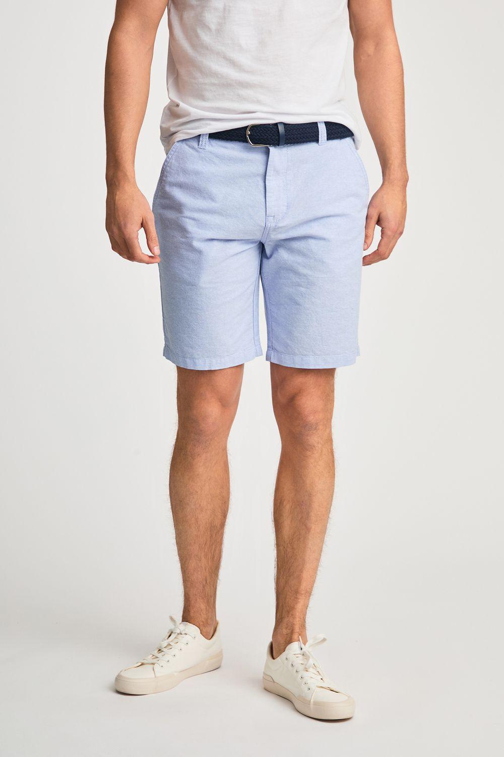 Cotton Oxford Shorts with Belt by TOKYO LAUNDRY