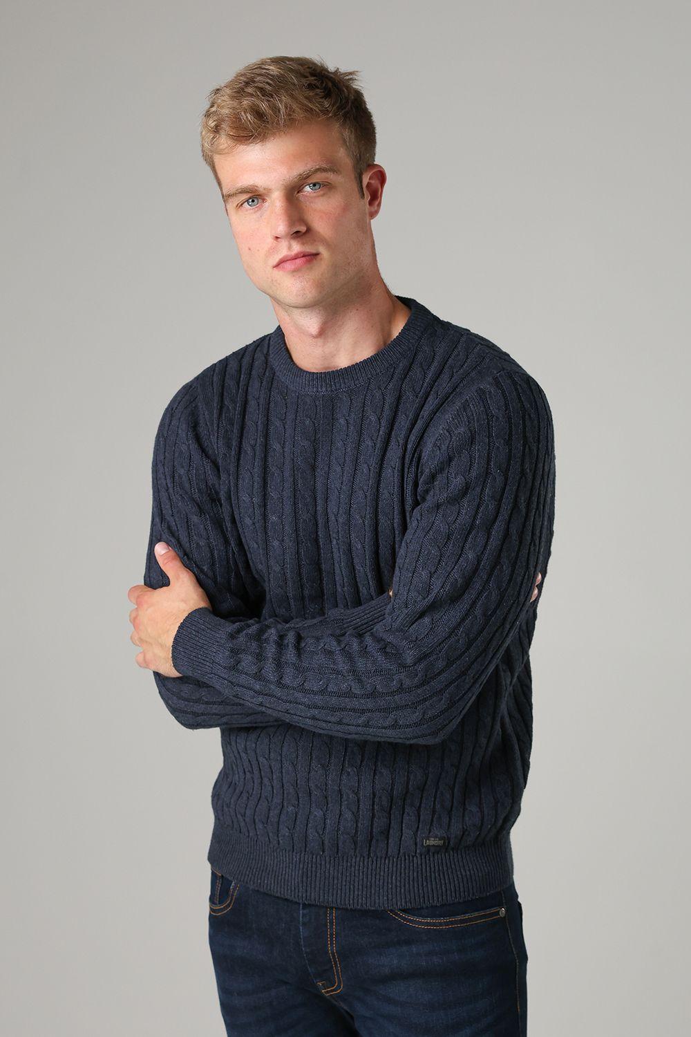 Crew Neck Cotton Blend Jumper by TOKYO LAUNDRY