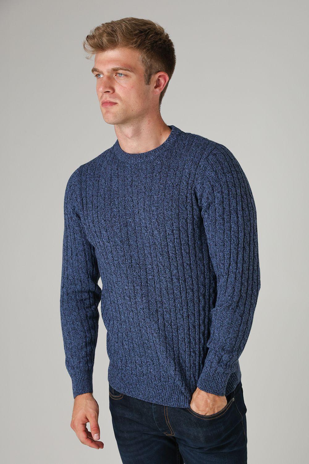 Crew Neck Cotton Blend Jumper by TOKYO LAUNDRY