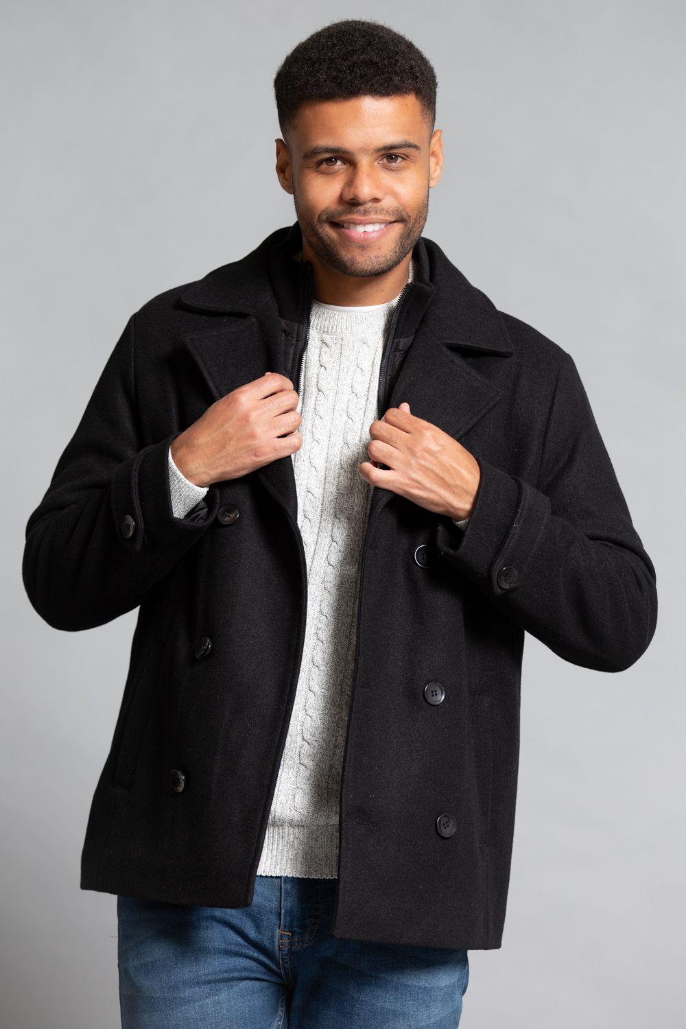 Faux Wool Coat with Inside Funnel Neck by TOKYO LAUNDRY