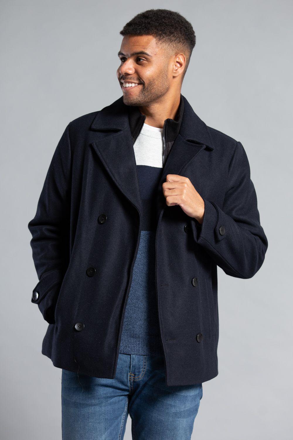 Faux Wool Coat with Inside Funnel Neck by TOKYO LAUNDRY