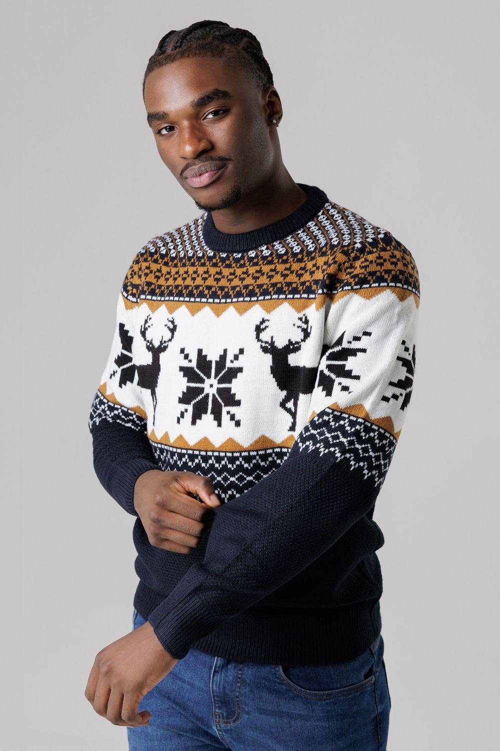 Festive Jacquard Crew Neck Jumper by TOKYO LAUNDRY