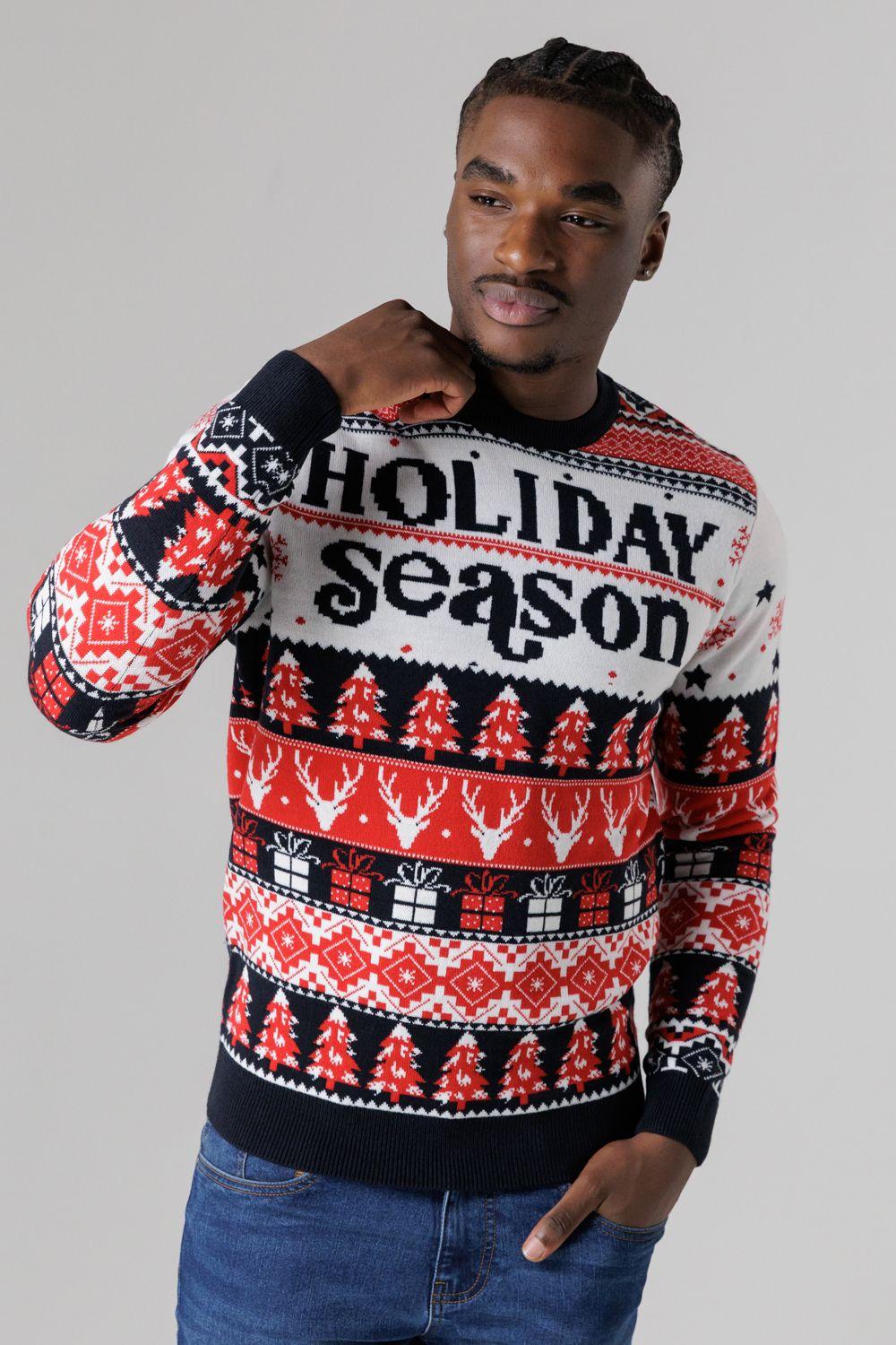 Festive Jacquard Crew Neck Jumper by TOKYO LAUNDRY