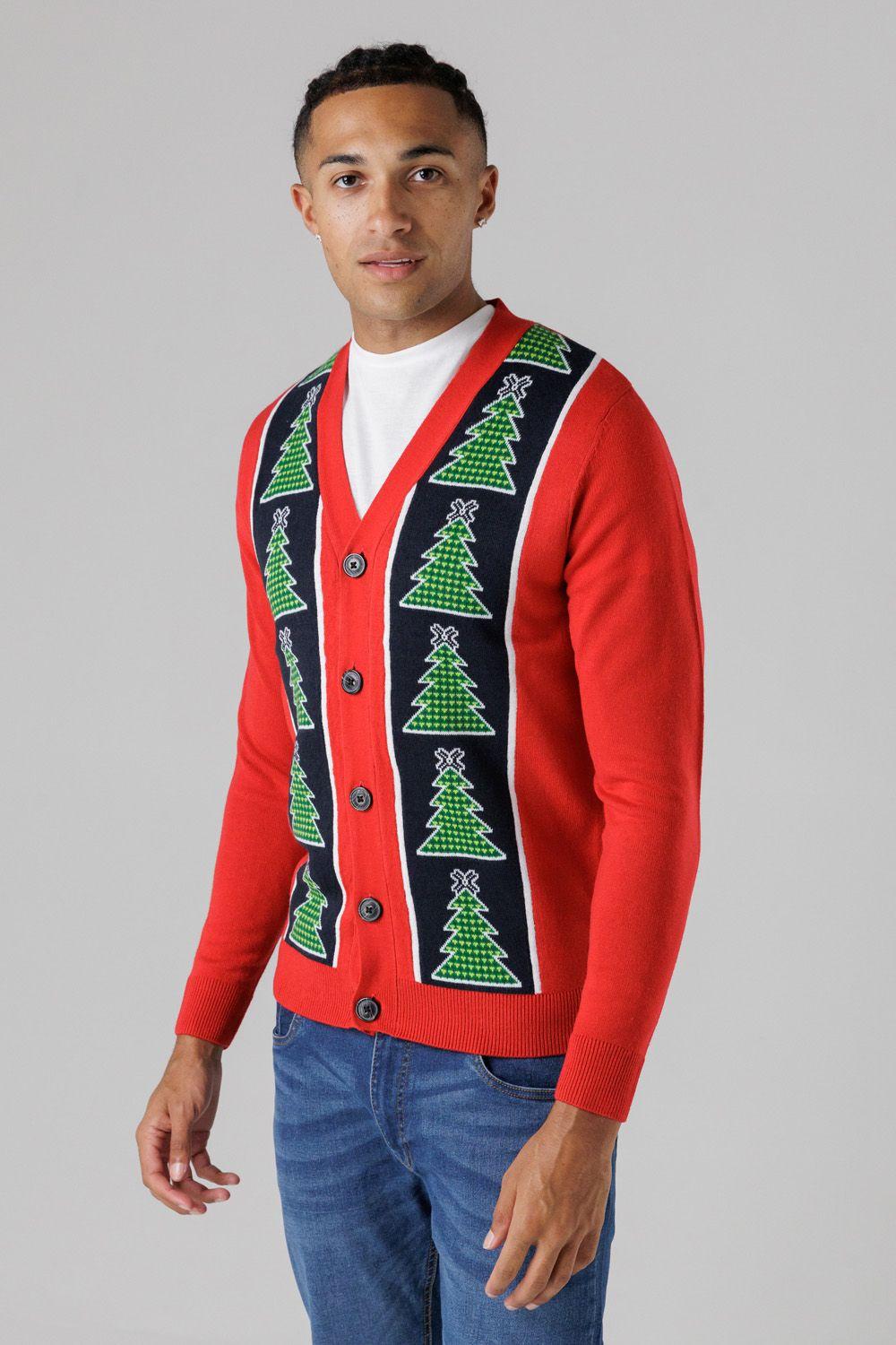 Festive Jacquard V-Neck Cardigan by TOKYO LAUNDRY Festive Jacquard V-Neck Cardigan by TOKYO LAUNDRY