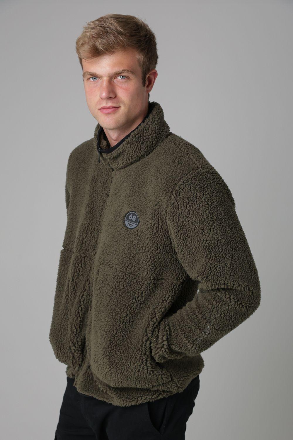 Funnel Neck Sherpa Zip-Through Fleece by TOKYO LAUNDRY