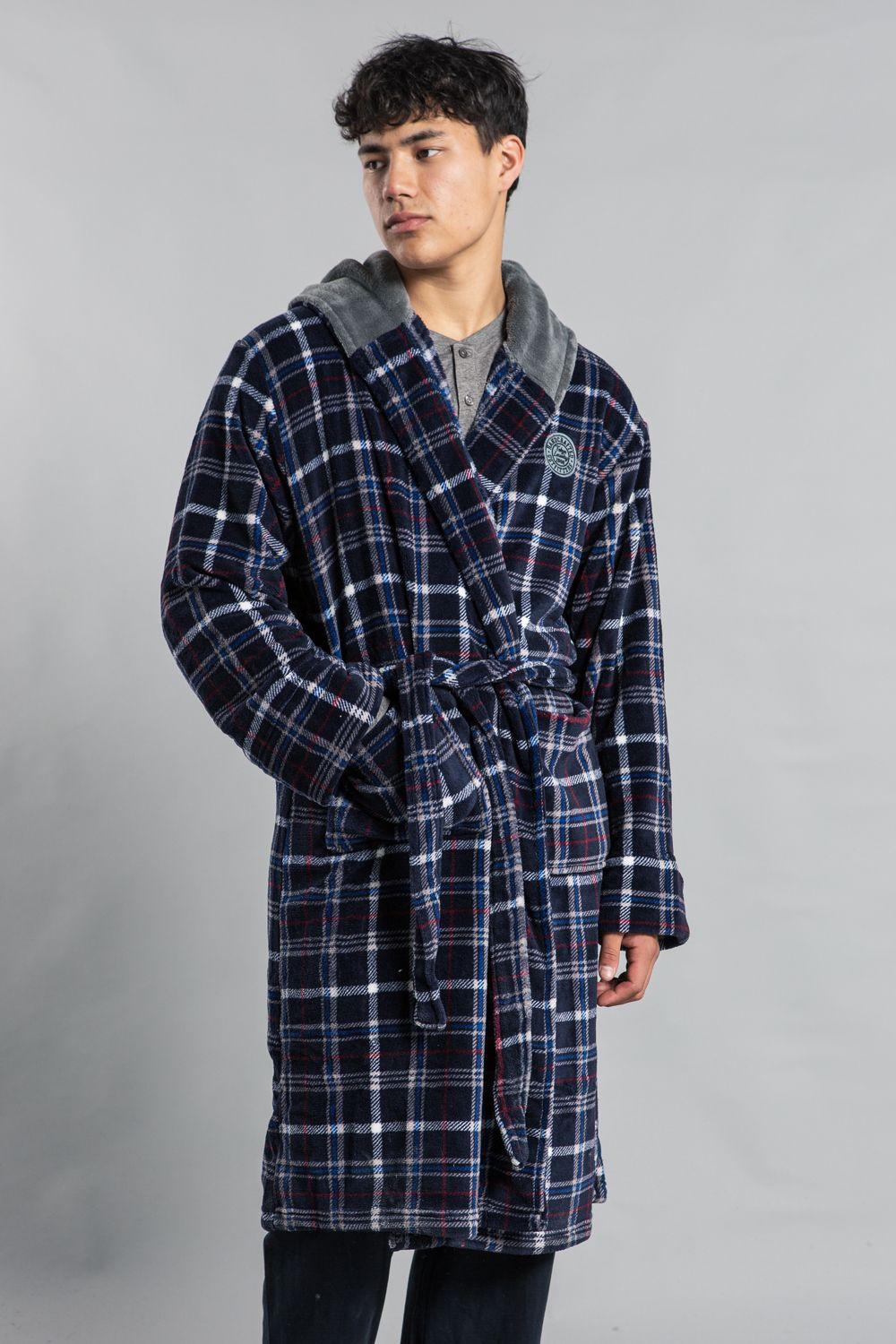 Hooded Check Dressing Gown by TOKYO LAUNDRY