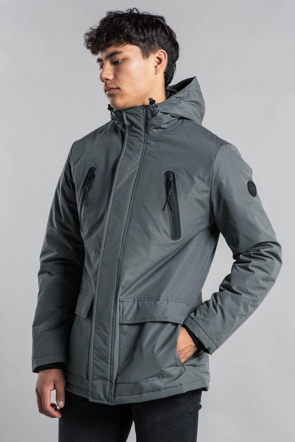 Hooded Padded Jacket with Microfleece Lining by TOKYO LAUNDRY