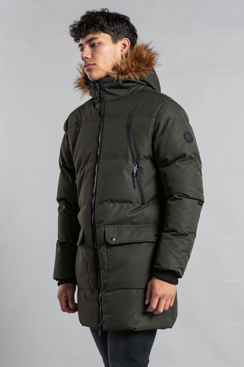 Padded Longline Coat with Faux Fur Hood by TOKYO LAUNDRY