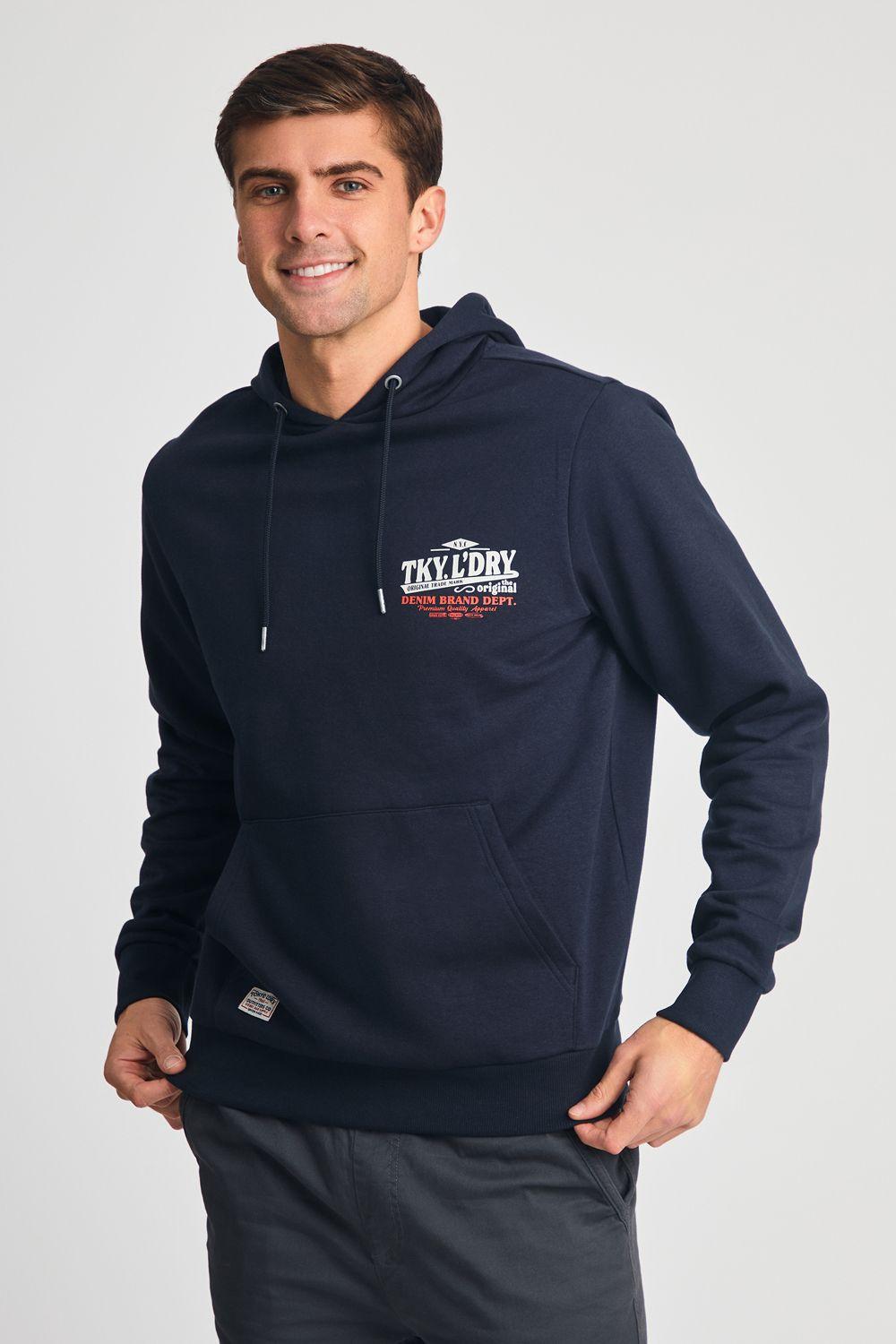 Printed Hoody with Drawcord by TOKYO LAUNDRY