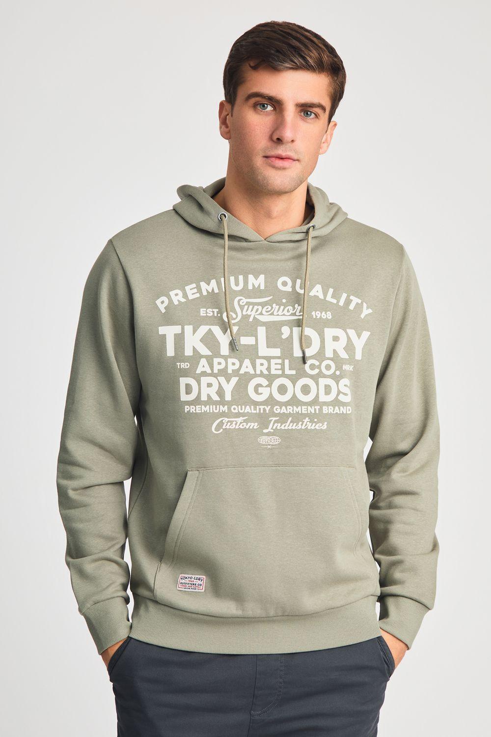Printed Hoody with Drawcord by TOKYO LAUNDRY