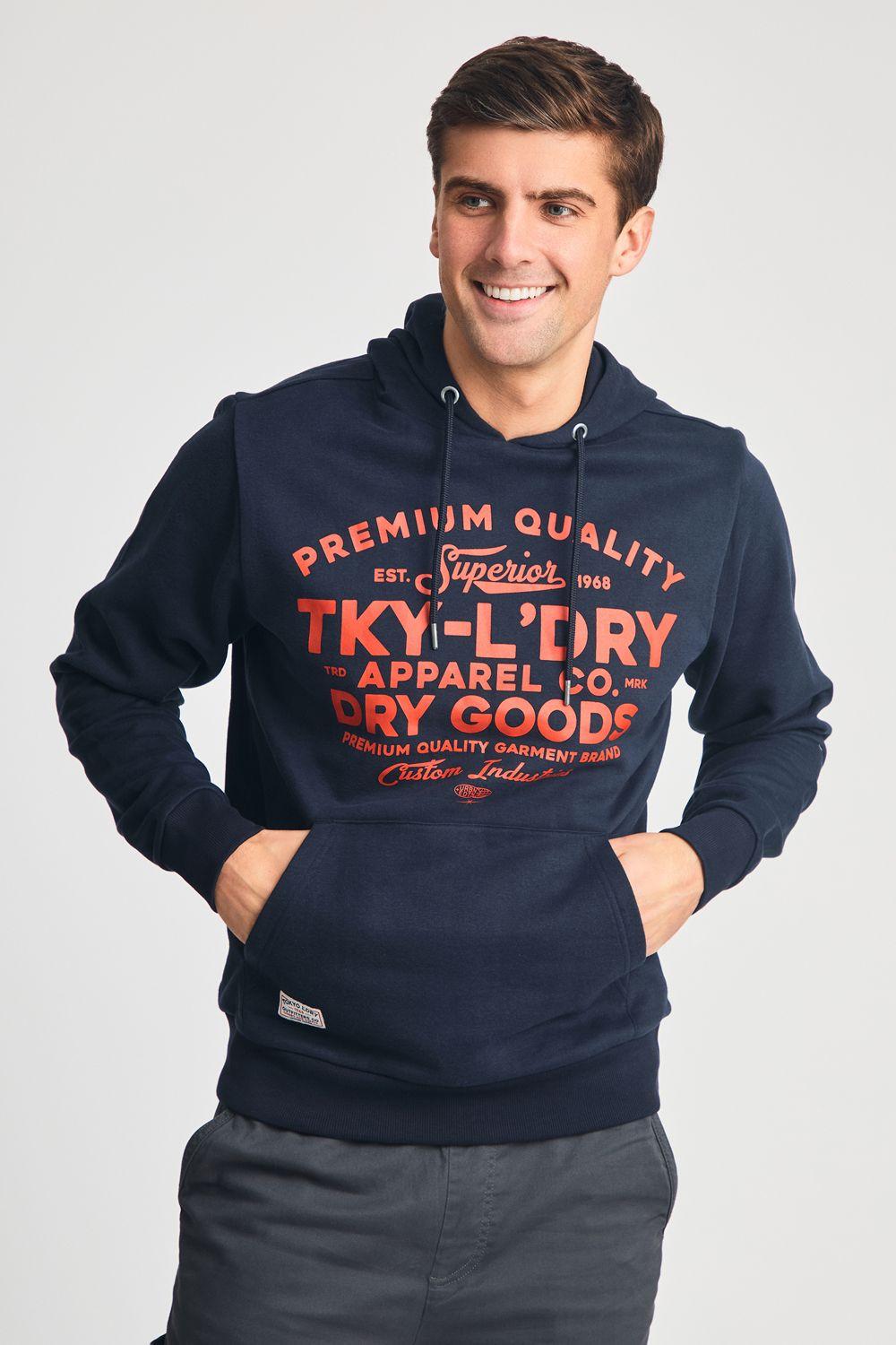 Printed Hoody with Drawcord by TOKYO LAUNDRY