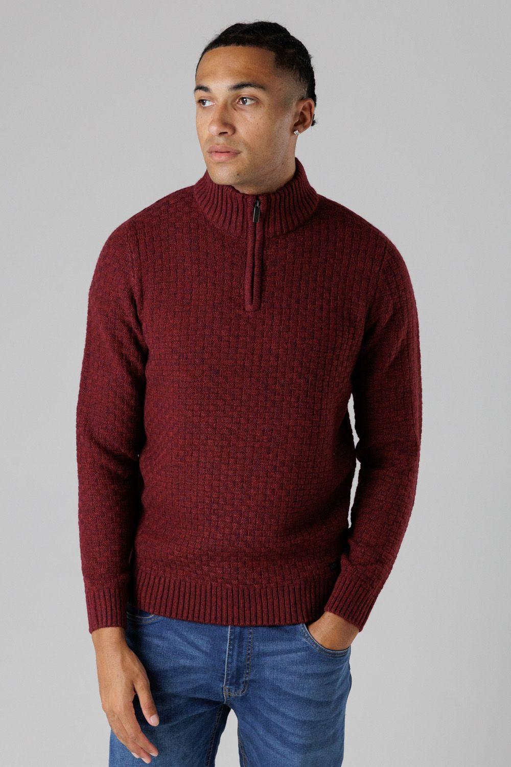 Quarter Zip Basket Stitch Jumper by TOKYO LAUNDRY