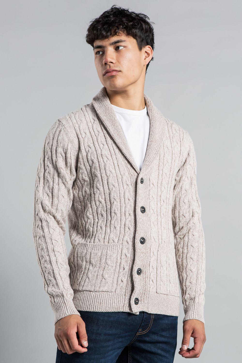 Shawl Neck Cable Knit Cardigan by TOKYO LAUNDRY