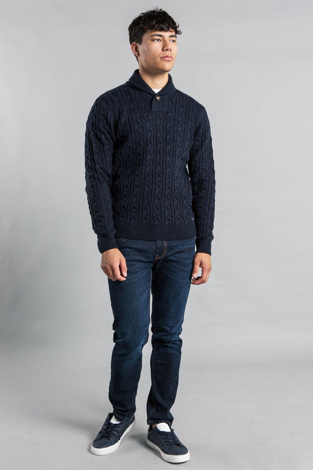 Shawl Neck Cable Knit Jumper by TOKYO LAUNDRY