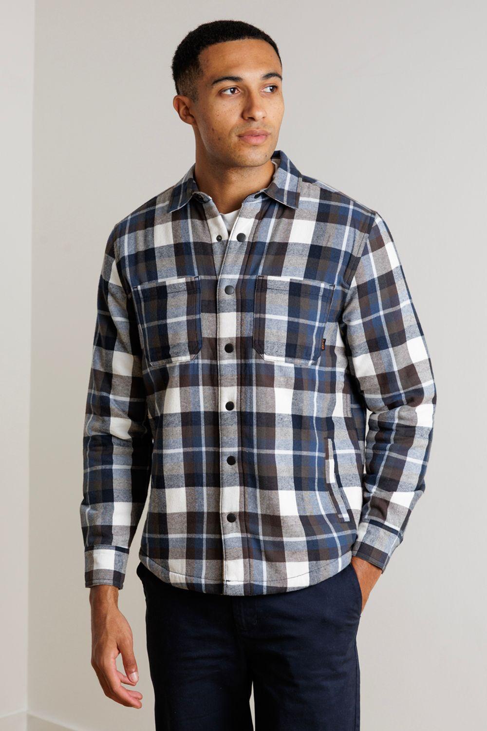 Sherpa-Lined Check Overshirt by TOKYO LAUNDRY