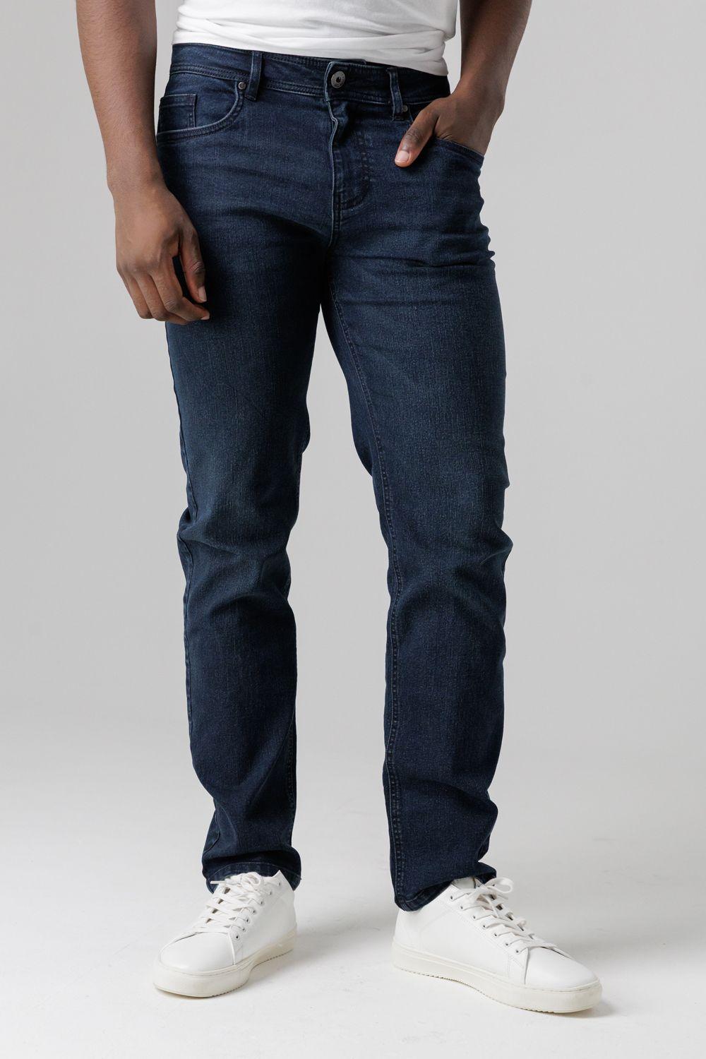 Straight Fit Cotton Blend Jeans by TOKYO LAUNDRY