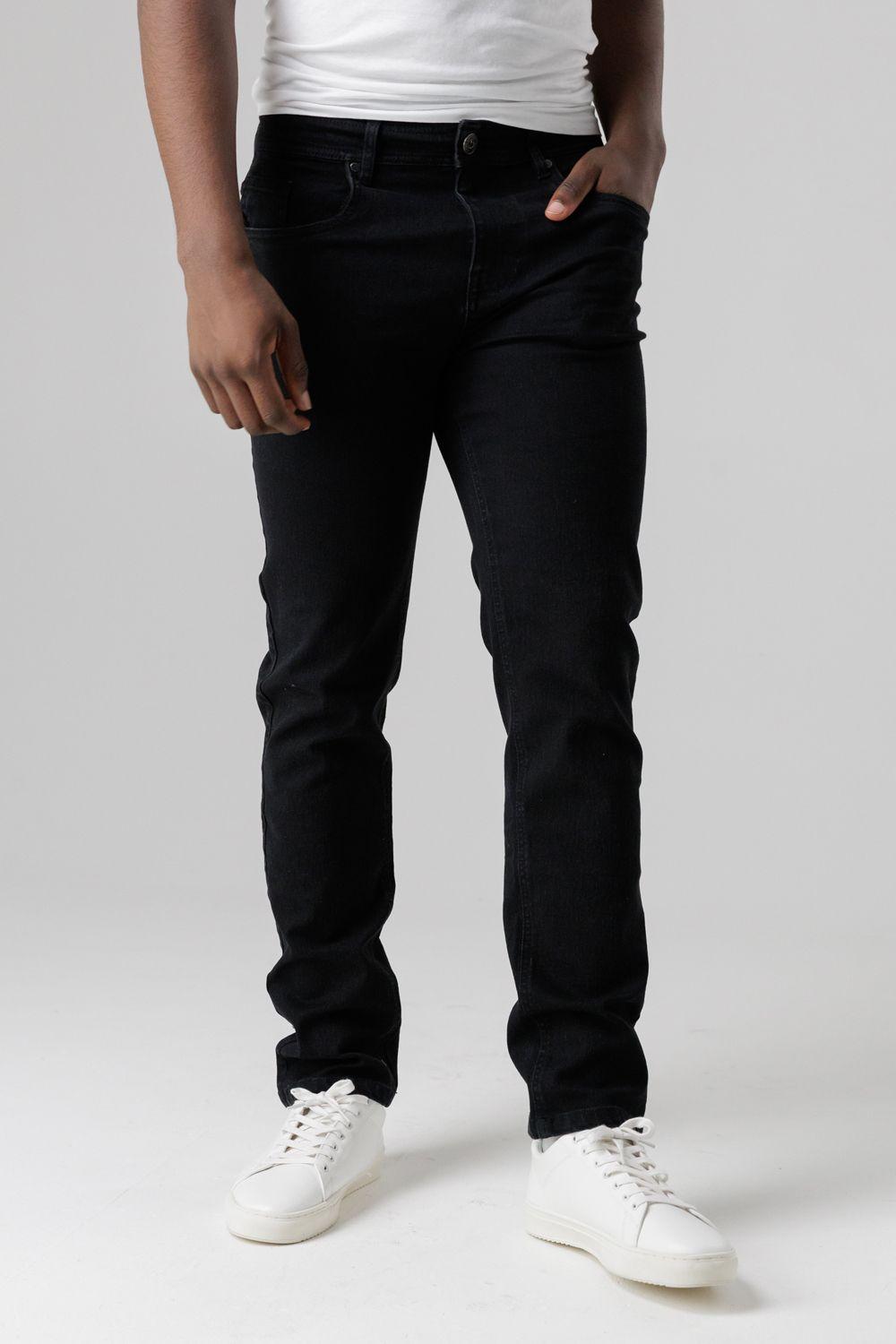 Straight Fit Cotton Blend Jeans by TOKYO LAUNDRY