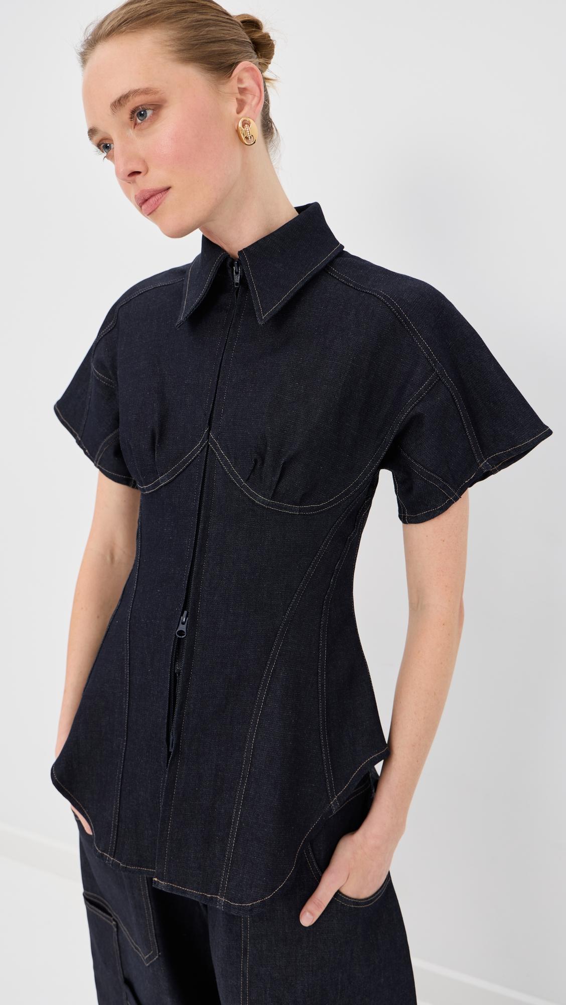 Panelled Conture Bustier Blouse by TOLU COKER