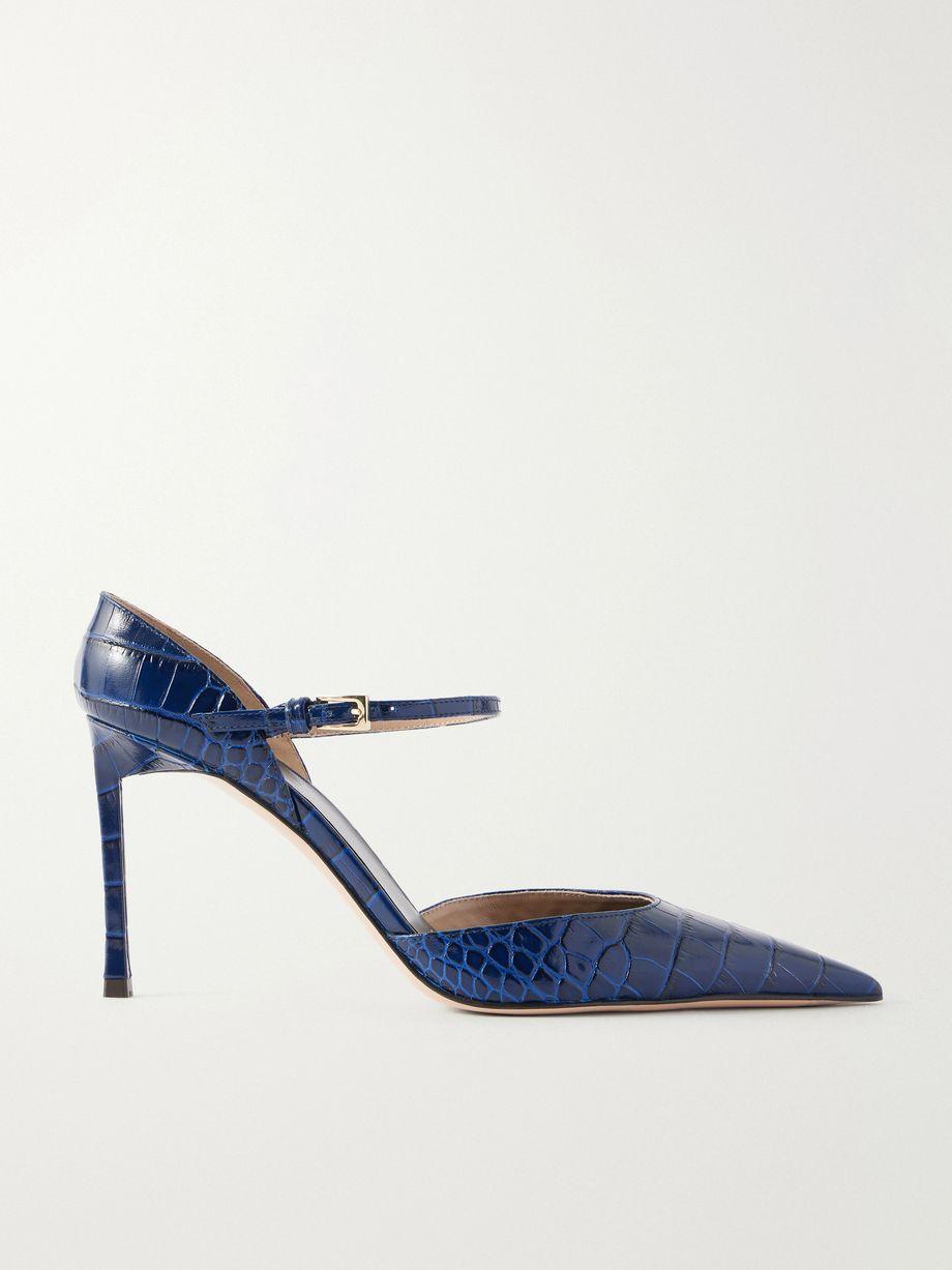 85 croc-embossed leather pumps by TOM FORD
