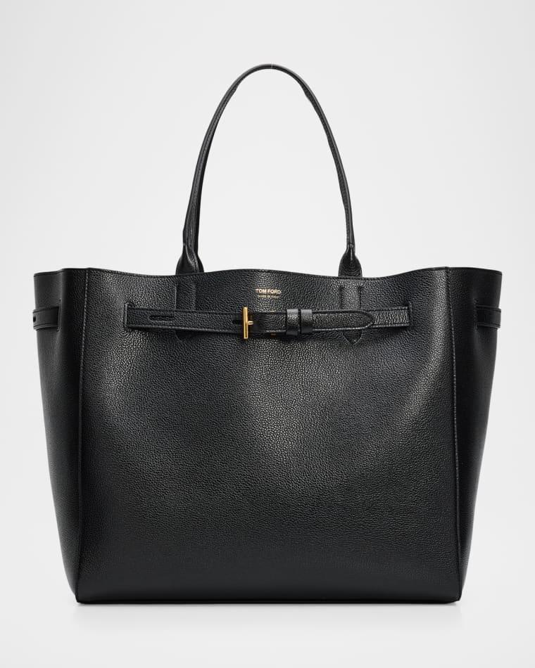 Audrey Large Grained Leather Tote Bag by TOM FORD