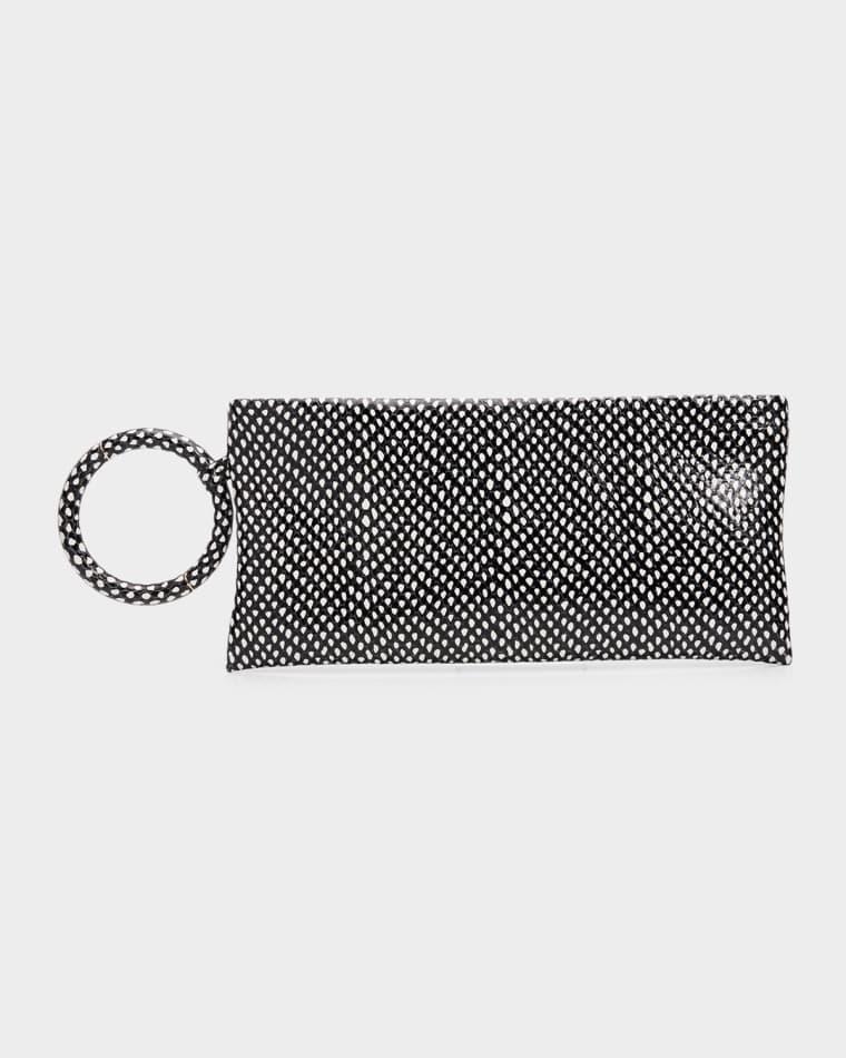 Aura Snake-Effect Leather Clutch by TOM FORD