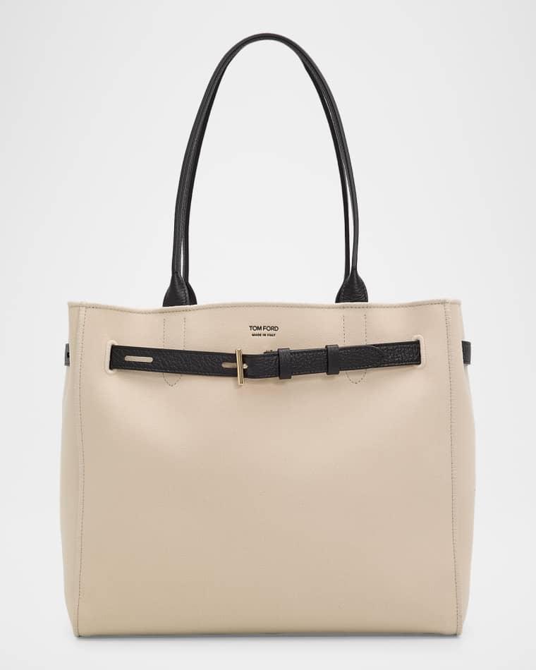 Belted T-Buckle Canvas Tote Bag by TOM FORD