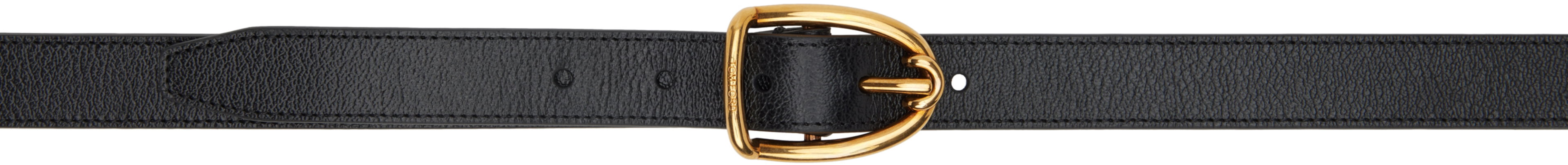 Black Angled Buckle Belt by TOM FORD