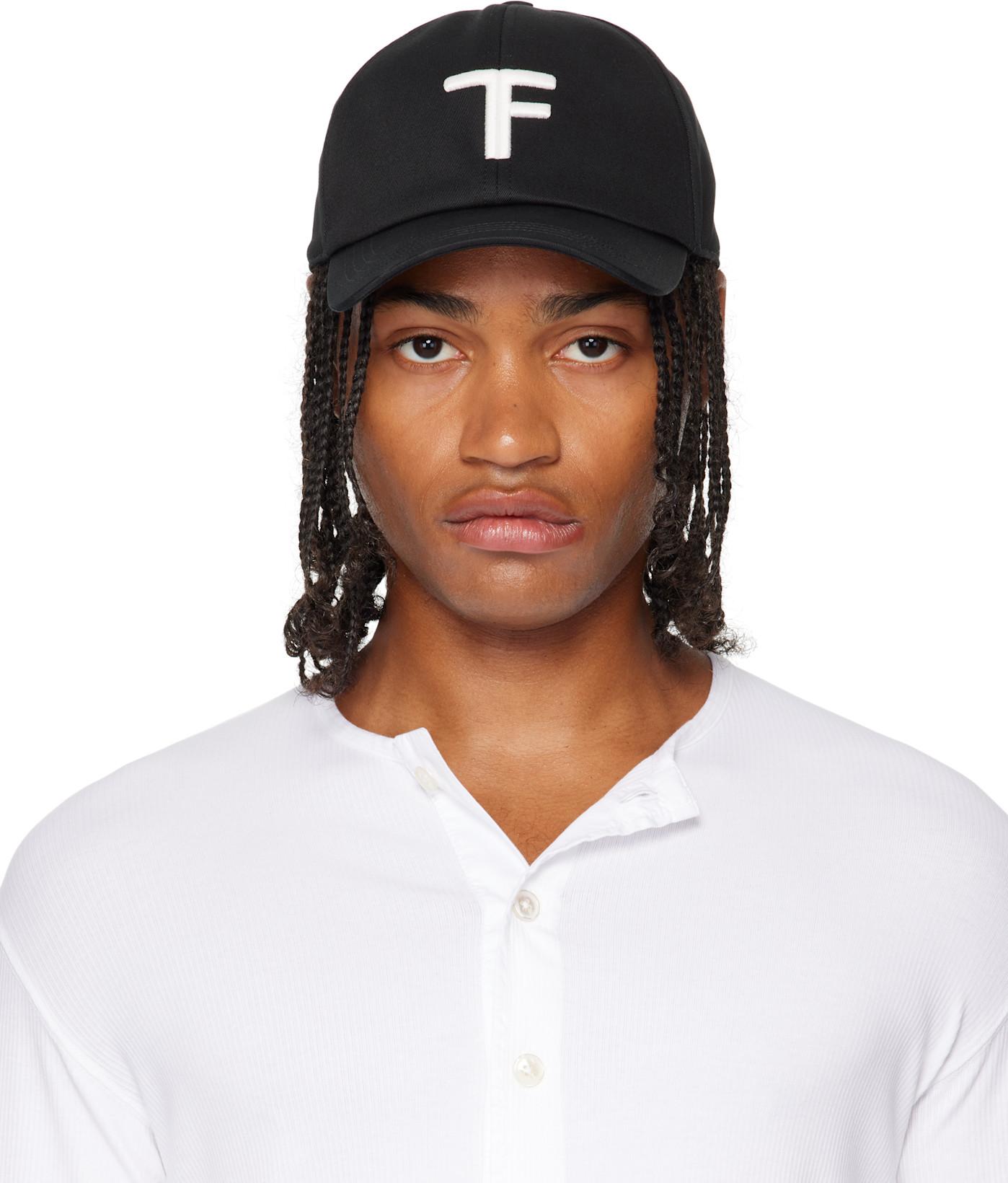 Black Brushed Cotton Cap by TOM FORD