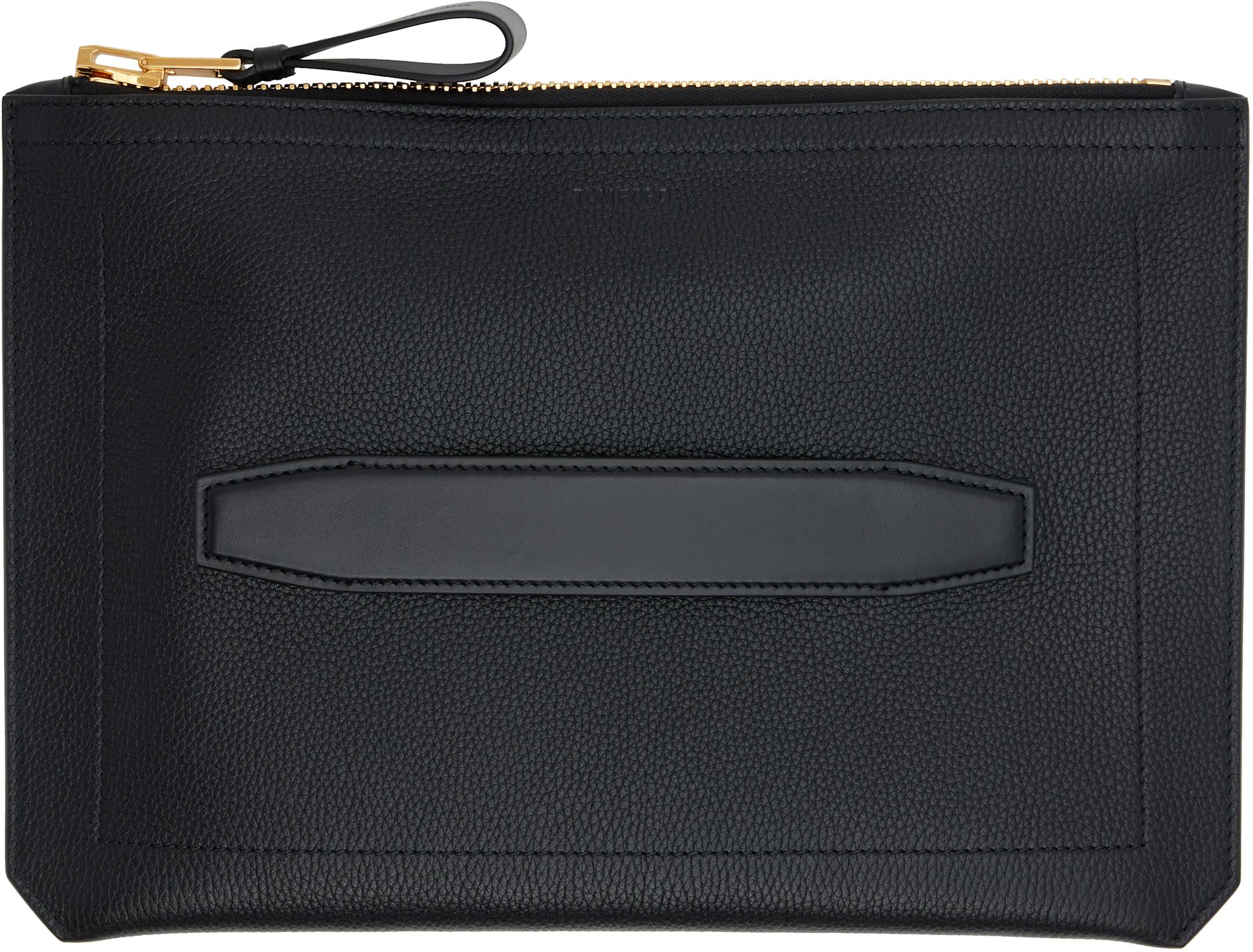 Black Buckley Small Handle Portfolio Document Holder by TOM FORD