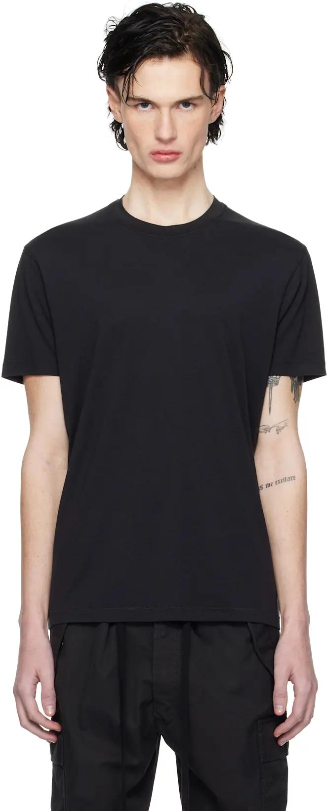 Black Lyocell Cotton Crew T-shirt by TOM FORD