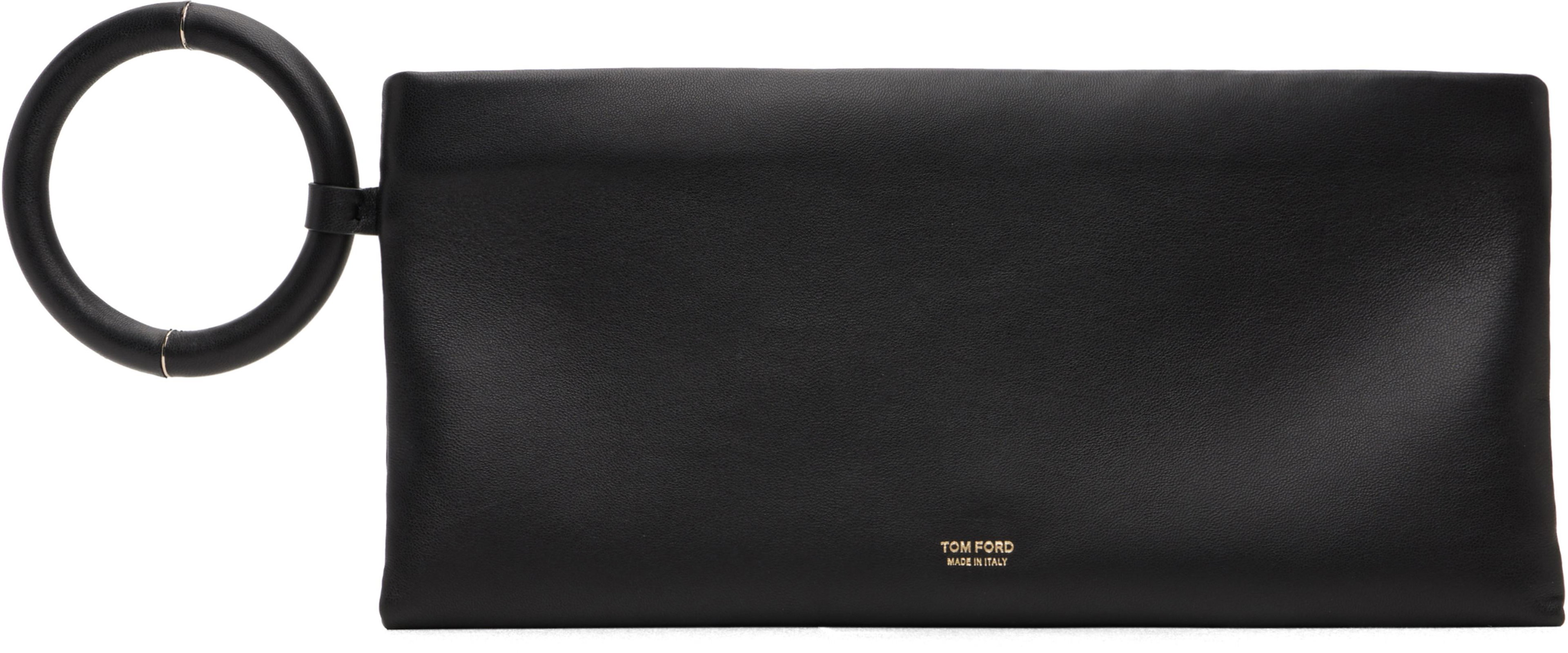 Black Nappa Leather Aura Clutch by TOM FORD