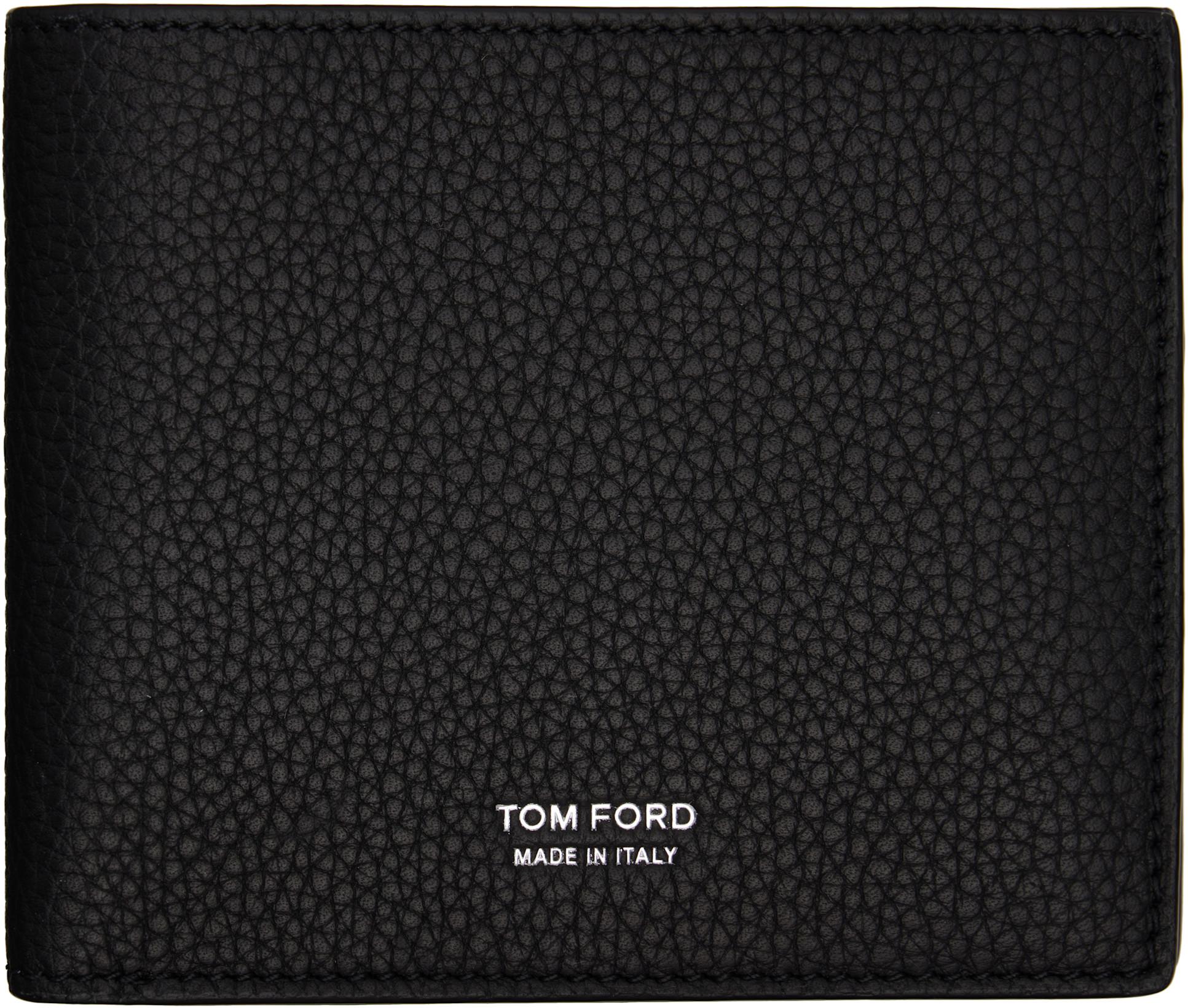 Black T Line Classic Bifold Wallet by TOM FORD