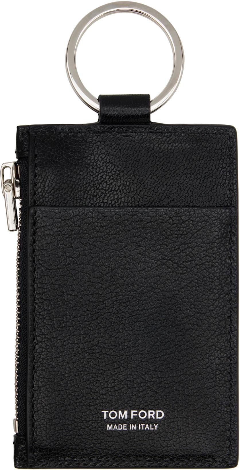 Black Zipped Keyring Card Holder by TOM FORD