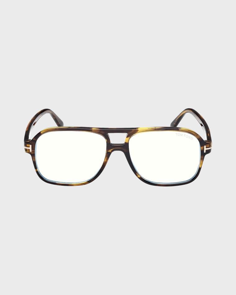 Blue-Block Aviator Optical Frames by TOM FORD