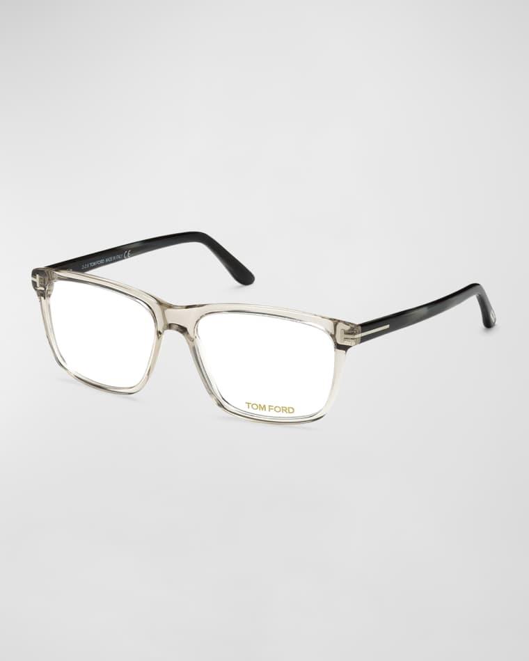 Blue Blocking Two-Tone Acetate Square Glasses by TOM FORD
