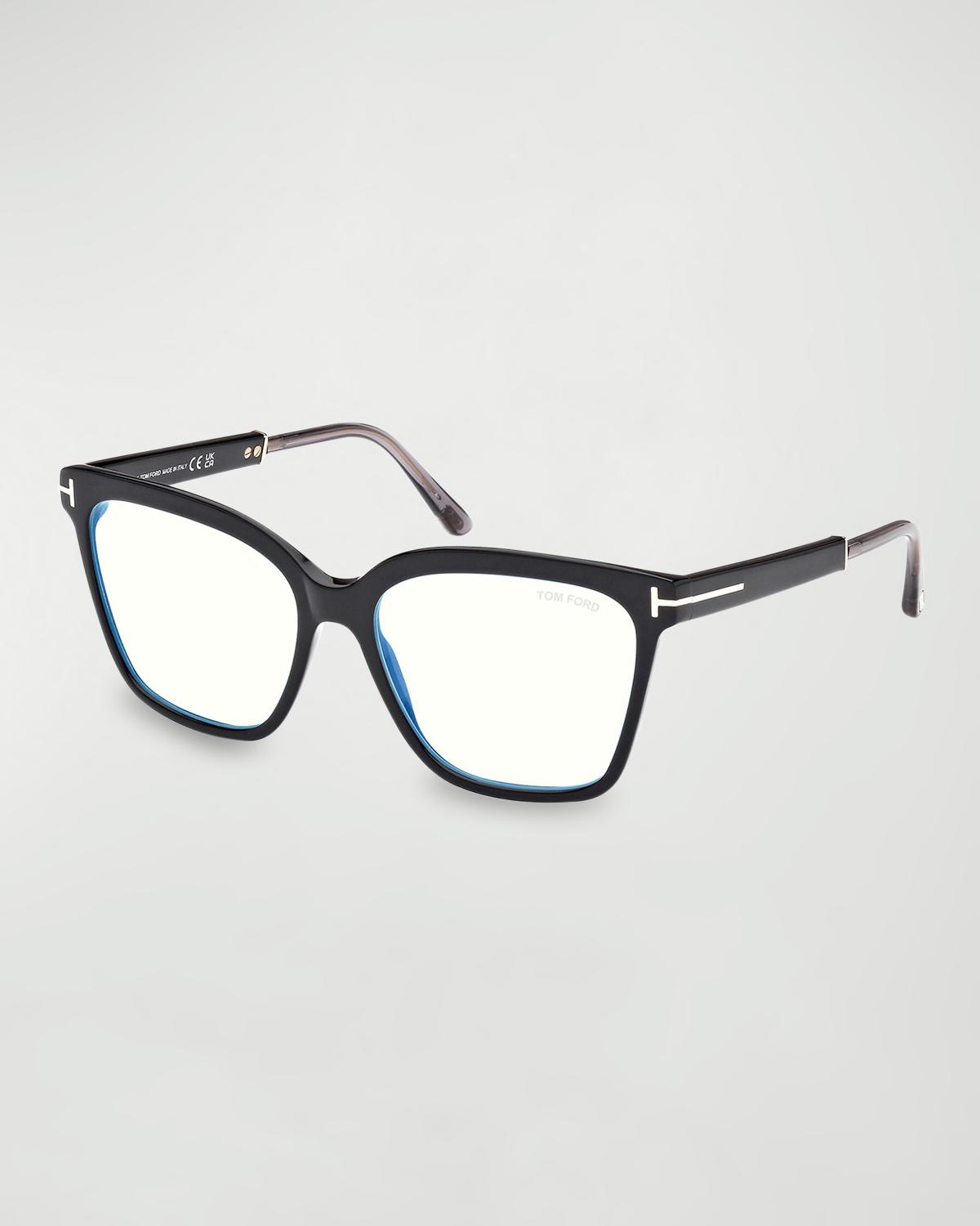 Blue Blocking Two-Tone Acetate Square Glasses by TOM FORD