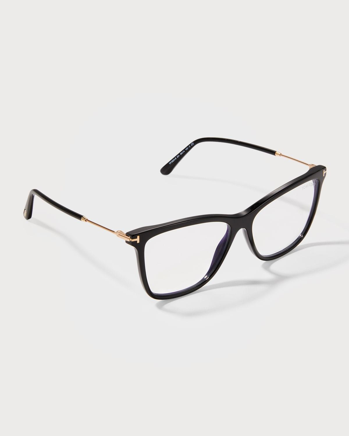 Blue Filtering Acetate Cat-Eye Glasses by TOM FORD