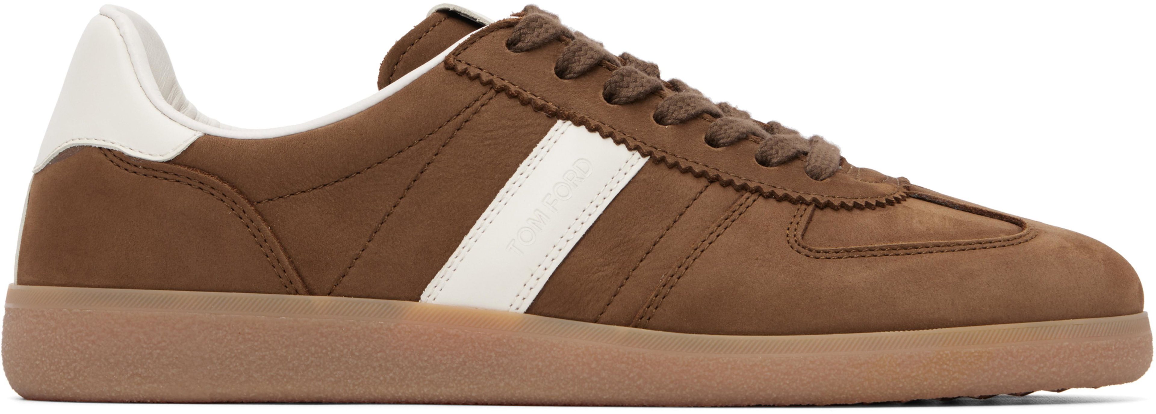 Brown Nubuck Archer Sneakers by TOM FORD