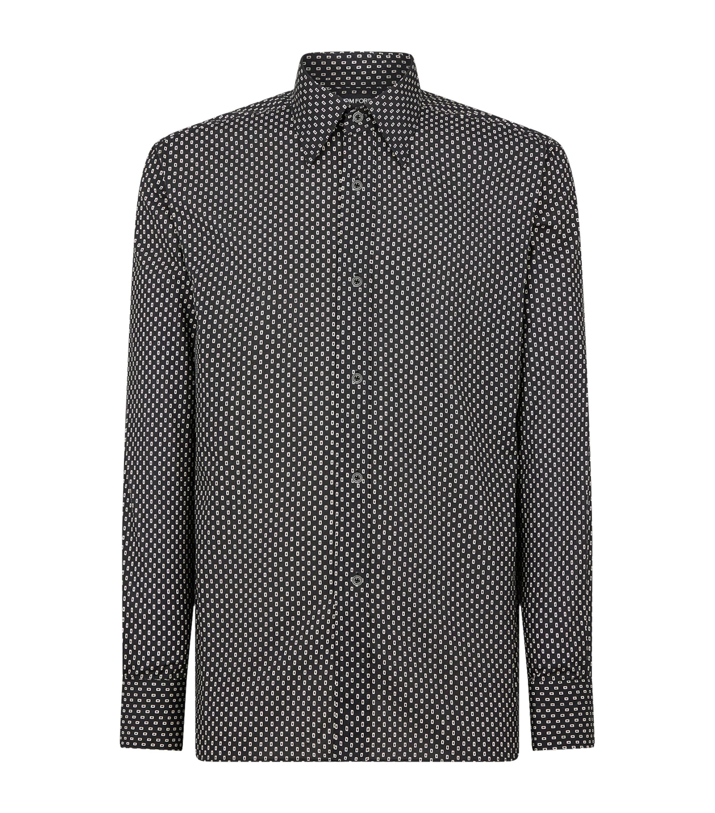 Cotton Voile Micro Pois Shirt by TOM FORD