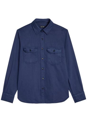 Cotton and linen-blend shirt by TOM FORD