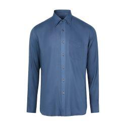 Crepe satin fluid fit long sleeved shirt by TOM FORD