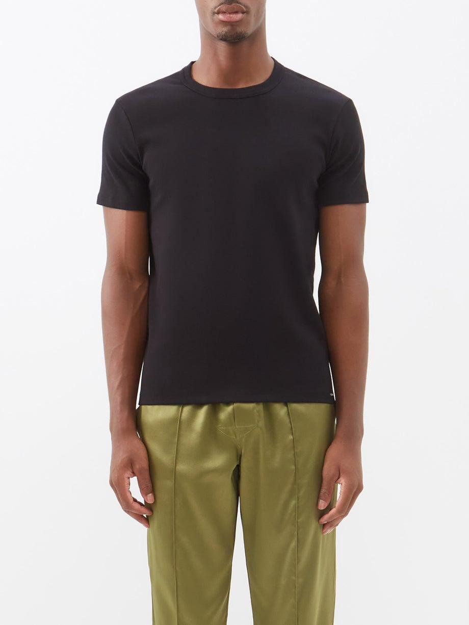 Crew-neck cotton-blend jersey pyjama top by TOM FORD